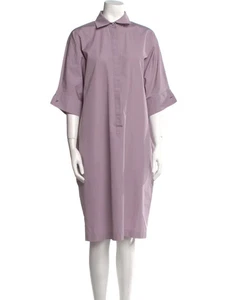 MAX MARA Laganlook Lavender Poplin Shirtdress size M 6-8 US Pockets $378 - Picture 1 of 13