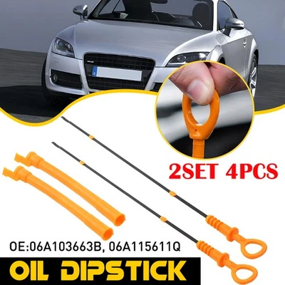 4PC Oil DipStick &Oil Dip Stick Tube For 2000-06 Audi TT 2000-03 Audi TT Quattro - Image 1 of 4