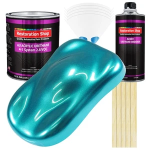 Restoration Shop Aquamarine Firemist Acrylic Urethane Gallon Kit Auto Paint - Picture 1 of 5