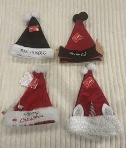 Auswahl 4 verschiedene Weihnachts-/Weihnachtsmützen - je 2 - alle verschieden - alle NEU - Bild 1 von 10