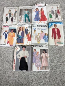 Lot Of 10 Sewing Patterns CUT Size 14/16 Simplicity/Butterick 1990s Classics - Picture 1 of 21