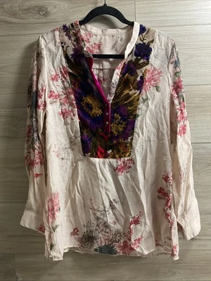 Мягкое окружение aria шелк смесь цветочный бархат туника верхний женщин S полупрозрачный - Изображение 1 из 4