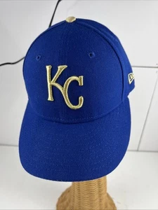 Kansas City Royals New Era MLB 59Fifty Authentic Fitted Cap KC Blue 8 Gold - Picture 1 of 5