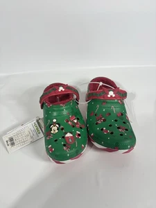 Disney Parks Crocs di Natale M4 W6 J4 foderato in pile Topolino Minnie Jollywood festa - Foto 1 di 8