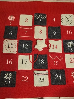 Pottery Barn Kids Fair Isle  Advent Calendar Pillow Countdown Christmas  Euro  - Image 1 of 4