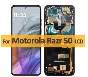 Ecran Pliable Numériseur Écran Tactile + Cadre Pêche pour Motorola Razr 50 Ultra - Photo 1 sur 1