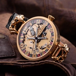Vintage Patek Phillipe Geneve Watch Mens Swiss Casino Skeleton Wristwatch - Picture 1 of 6