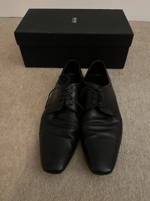 Hugo Boss Mens Black Spencer Leather Derby Formal Shoes UK 8 EU 42 US9 - Image 1 of 4