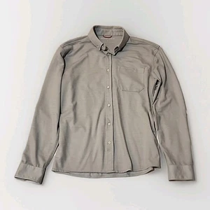 Western Rise Shirt Mens Small Gray Merino Wool Blend Button Down Long Sleeve - Picture 1 of 7