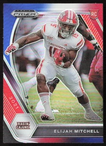 2021 Prizm Draft Red White & Blue Elijah Mitchell #156 Rookie - Picture 1 of 2