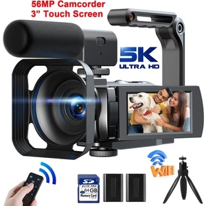 3.0'' Professional DV 5K 56MP Video Camera Digital Camcorder WiFi 16XZoom W/ MIC - Picture 1 of 12