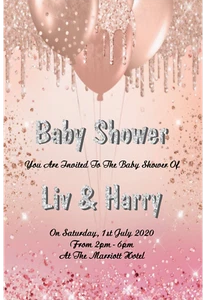 10 schöne personalisierte Babyparty-Einladungen für Jungen oder Mädchen - Bild 1 von 24