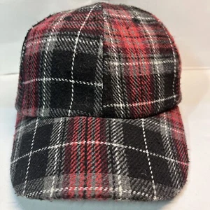 Quagga Black/Red Women’s Plaid Hat Buckle Adjustable Cap - Picture 1 of 8