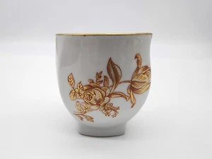 Limoges France Fontanille & Marraud (F.M) Floral Gold Red Porcelain Cup - Picture 1 of 9