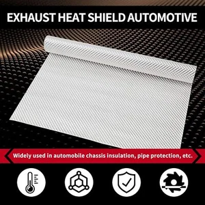 Embossed Aluminum Heat Shield 20'' x 28'' Barrier Exhaust For Car/Turbo Manifold - Picture 1 of 8