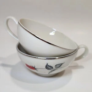 Taylorton TST Flat Cups Tea Coffee Moulin Rouge Gilkes Red Rose Taylor Smith - Picture 1 of 5