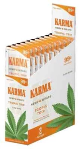 KARMA "TROPIC TRIP" HERBAL WRAPS/ 2 per pk/ 50 total BOX of 25 PACKS - Picture 1 of 1