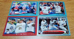 LOT OF 4 Topps 2012-2014 Retail Walmart Target Parallel American National League