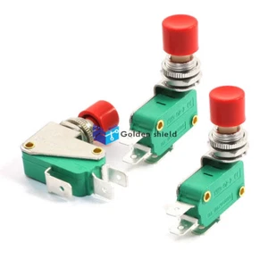 3PCS KW3-0Z-2 NO/NC SPDT Momentary Red Pushbutton Actuator Micro Limit Switch✦Kd - Picture 1 of 2