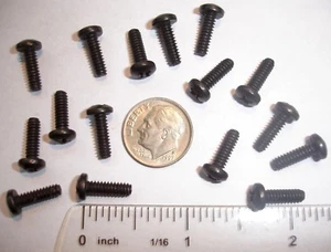 #6-32 x 7/16" Pan Head #2 Phillips Drive Black Oxide Steel Machine Screws 6-32 - Picture 1 of 3