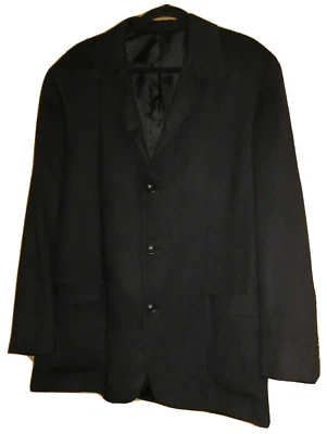 DISEÑADOR HOMBRE ELEGANTE VESTIDO NEGRO ABRIGO DEPORTIVO TRAJE CHAQUETA HOMBRE ALFANI TALLA R 44 Foto 1 de 4