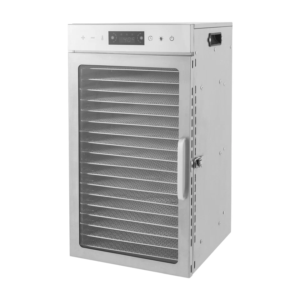 Deshidratador comercial 18 bandejas de acero inoxidable máquina seca de alimentos para frutas y verduras Foto 1 de 4