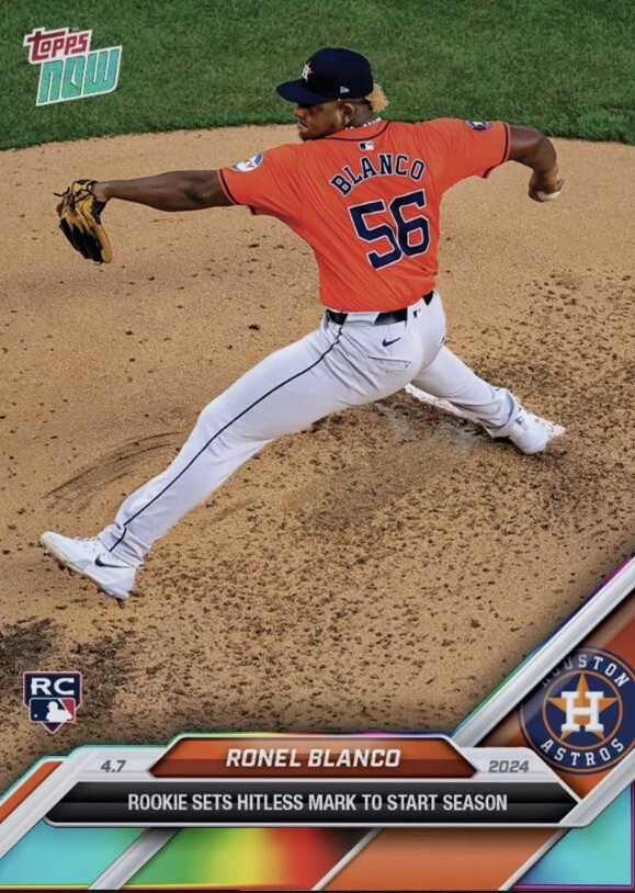 2024 Topps NOW RC Rainbow Rookie Set Hitless Mark 4.7.24 RONEL BLANCO Digital - Image 1 of 1