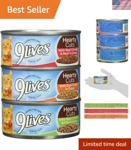 Delicious Variety Pack - 12 Cans of Real Meat in Savory Gravy (5.5 oz each) - Picture 1 of 6