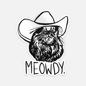 Meowdy Texas Cat Meme Aufkleber Vinyl Auto Stoßstange Aufkleber - Bild 1 von 4