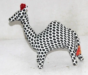 1950's Vintage Hecho a Mano Multicolor Peluche Algodón Bordado Camel Toy 10175 - Imagen 1 de 7
