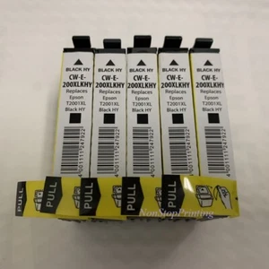 Tinta negra de alto rendimiento 5 piezas para Epson 200XL 200 XP200 XP300 XP400 XP410 WF2530 WF2540 - Imagen 1 de 2