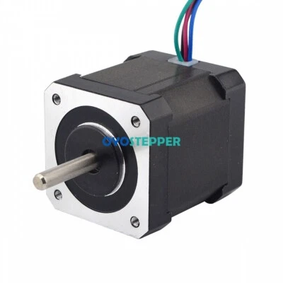Motor paso a paso Nema 17 de doble eje 0,9 grados bipolar 44 N cm 63 oz. pulgadas 1,68 A 42 x 48 mm CNC Foto 1 de 4