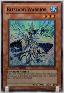 ✨1996 Yu-Gi-Oh! Blizzard Warrior (HA01-EN002) Ultra Rare - Limited Edition LP 🃏 - Picture 1 of 2