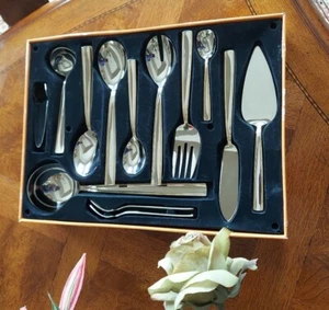 BergHOFF 18/10 Serving Spoons Silverwear 14 Piece Set Brand New - Picture 1 of 2