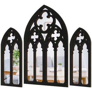 3Pcs Window Style Mirror Home Decoration Wall Mounted Gothic Arch Room Decor◓①· - Picture 1 of 11