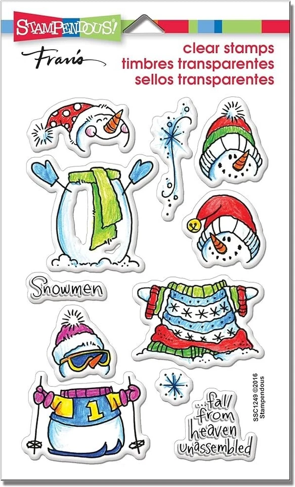 Stampendous Build a Snowman Christmas Clear STAMPS SSC1184
