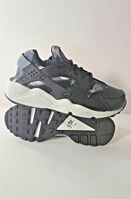 Women's Nike Air Huarache Run Print Size 5.5Y - Black Grey Running - Изображение 1 из 4