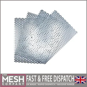 Malla perforada galvanizada The Mesh Company 8 mm agujero redondo | A4 x 4 - Imagen 1 de 1