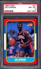Joe Dumars 1986-87 Fleer Basketball #27 PSA 8 Nm-Mt