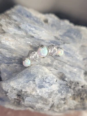 racimo labret hélice caracola perforación ópalo cristal cuerpo joyería  Foto 1 de 2