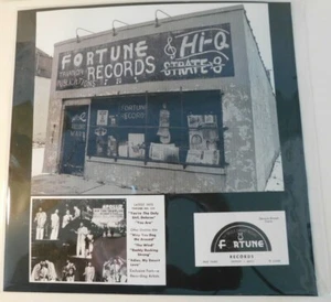 Fortune Records - Nolan Strong etc. pantalla de pared repro 12 x 12 pulgadas - Imagen 1 de 1