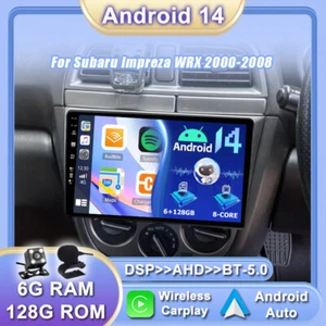 Autoradio autoradio 6+128GB per Subaru Impreza WRX 2000-2008 Android 14 DAB+Navigatore - Foto 1 di 18