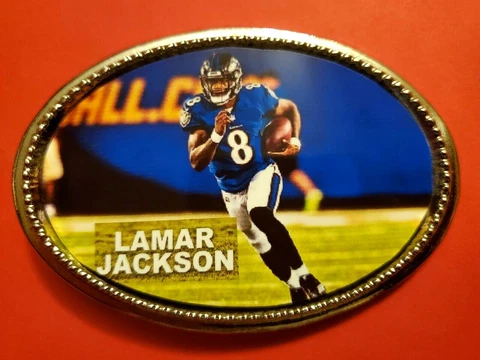 LAMAR JACKSON BALTIMORE RAVENS Quarterback Epoxy Buckle - NEW! Cover
