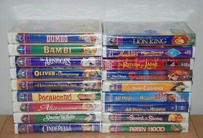 Lot of 18 NEW DISNEY Masterpiece Collection Clamshell VHS Tapes SEALED - Image 1 of 4