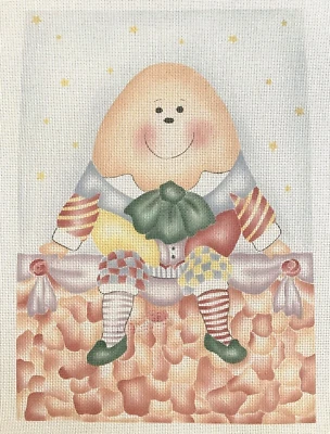 Needlepoint Canvas Humpty Dumpty Unidentified Designer 200 - Image 1 of 4