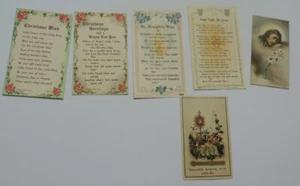 Vtg 40s Jesus St. Joseph's Prayer Bible Cards Christmas Bookmark Foley & Dugan - Picture 1 of 4