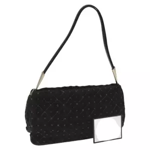 Auténtico bolso de hombro BOTTEGA VENETA algodón negro 115101 - Imagen 1 de 24