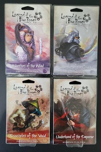 Legend Of The Five Rings LCG - Clan Pack Set (Unicorn, Crane, Phoenix, Scorpion) - Picture 1 of 10