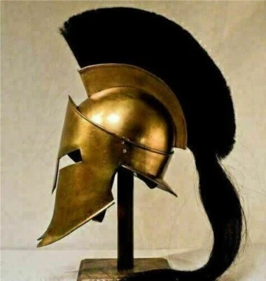 300 CASCO ESPARTANO REY LEÓNIDAS PELÍCULA RÉPLICA CASCO CASCO MEDIEVAL CON SOPORTE Foto 1 de 4