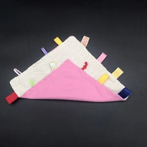Baby Lovey Handcrafted Security Blanket Ribbons Sensory Cotton Fleece - Picture 1 of 5